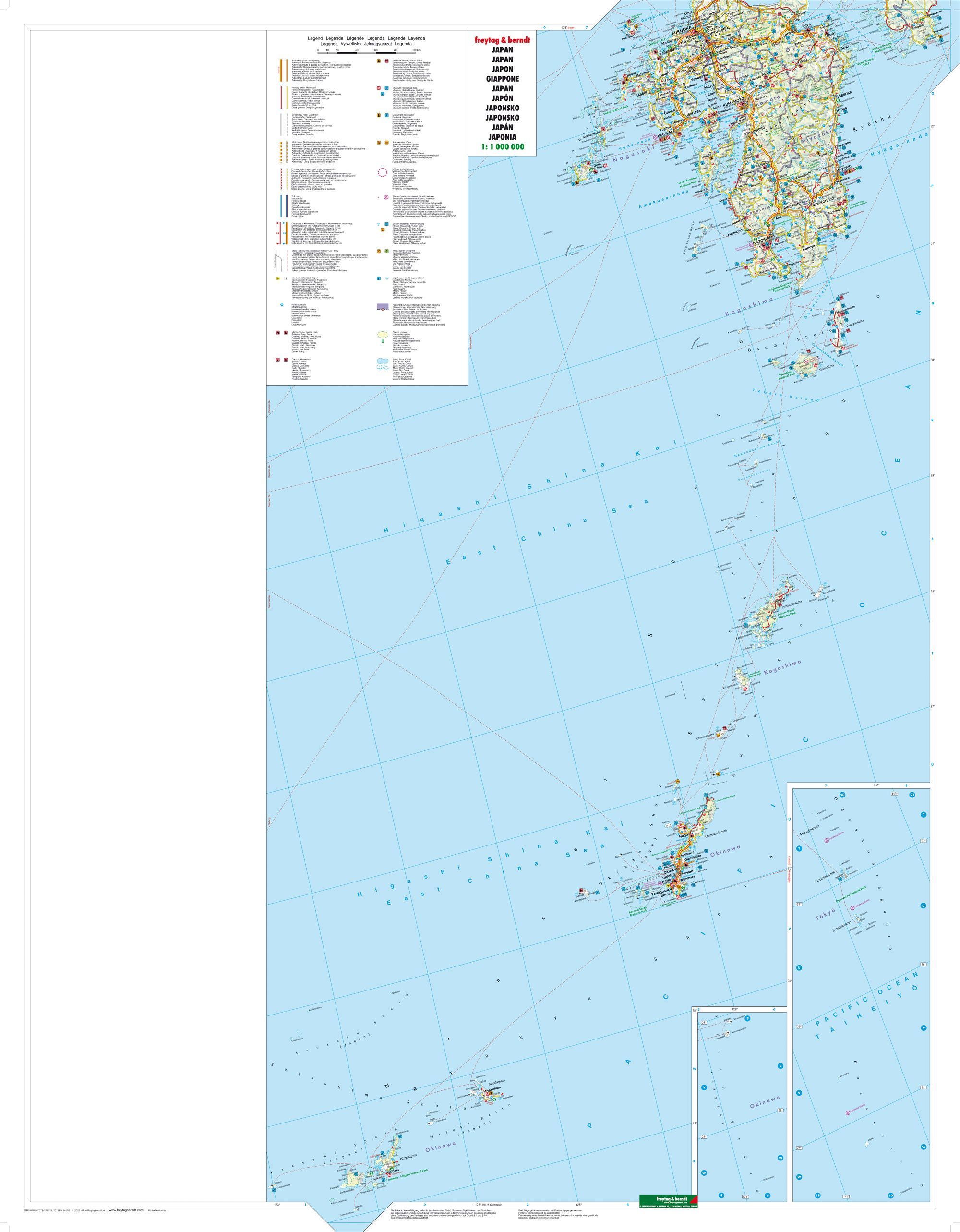 Japan 1:1.000.000 9783707924794 Freytag & Berndt Landkaarten en wegenkaarten Japan Japan 1:1.000.000 9783707924794 Freytag & Berndt Landkaarten en wegenkaarten Japan