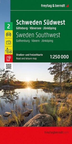 Zweden Zuidwest | autokaart, wegenkaart 1:250.000 9783707925005  Freytag & Berndt Zweden 1:250.000  Landkaarten en wegenkaarten Zuid-Zweden