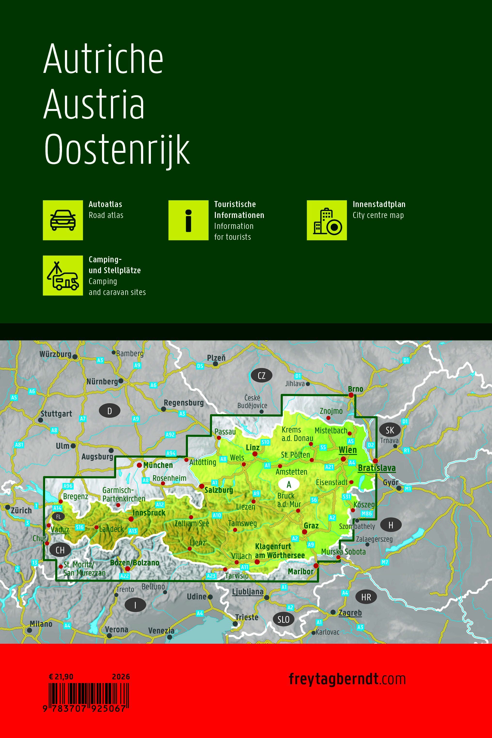 Wegenatlas Oostenrijk 1:150.000 9783707925067 Freytag & Berndt Wegenatlassen Oostenrijk Wegenatlas Oostenrijk 1:150.000 9783707925067 Freytag & Berndt Wegenatlassen Oostenrijk