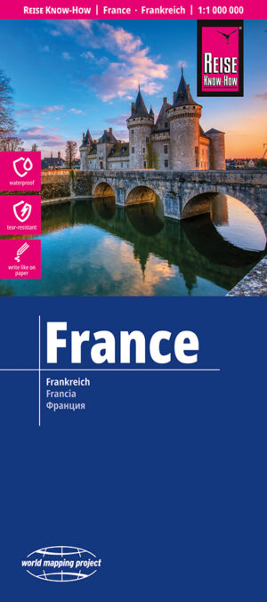 Frankrijk landkaart, wegenkaart 1:1.000.000 9783831775507  Reise Know-How Verlag WMP, World Mapping Project  Landkaarten en wegenkaarten Frankrijk