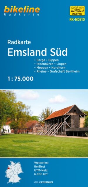 RK-NDS10  Emsland Süd 1:75.000 9783850003810  Esterbauer Bikeline Radkarten  Fietskaarten Bremen, Ems, Weser, Hannover & overig Niedersachsen