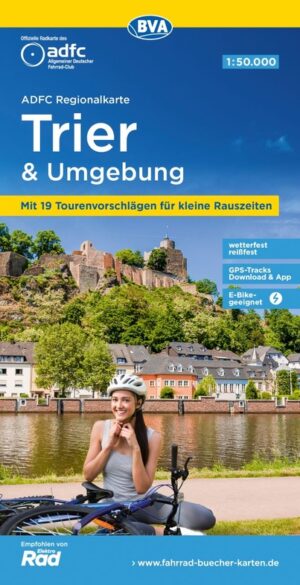 Trier & omgeving | fietskaart 1:50.000 9783969901397  ADFC / BVA ADFC Regionalkarte  Fietskaarten Rheinland-Pfalz (met Eifel)