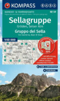 Kompass wandelkaart KP-59 Sellagruppe-Marmolada 1:50.000 9783991543268  Kompass Wandelkaarten KP50 Zuid-Tirol, Dolomieten  Wandelkaarten Zuid-Tirol, Dolomieten