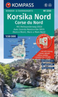Kompass wandelkaart KP-2250 Noord-Corsica 1:50.000 9783991544159  Kompass Wandelkaarten   Wandelkaarten Corsica