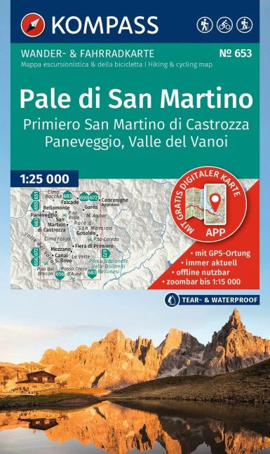 Kompass wandelkaart KP-653 Pale di San Martino 1:25.000 9783991544562 Kompass Wandelkaarten KP25 Zuid-Tirol, Dolomieten Wandelkaarten Zuid-Tirol, Dolomieten Kompass wandelkaart KP-653 Pale di San Martino 1:25.000 9783991544562 Kompass Wandelkaarten KP25 Zuid-Tirol, Dolomieten Wandelkaarten Zuid-Tirol, Dolomieten
