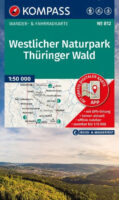 Kompass wandelkaart KP-812  Thüringer Wald West 1:50.000 9783991546382  Kompass Wandelkaarten Kompass Thüringen  Wandelkaarten Thüringen, Weimar, Rennsteig