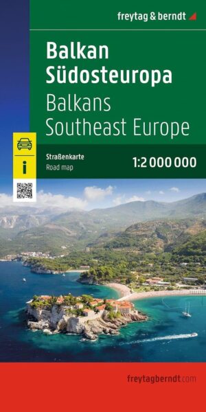 Balkan - Südosteuropa | autokaart, wegenkaart 1:2.000.000 9783991546696  Freytag & Berndt   Landkaarten en wegenkaarten Westelijke Balkan