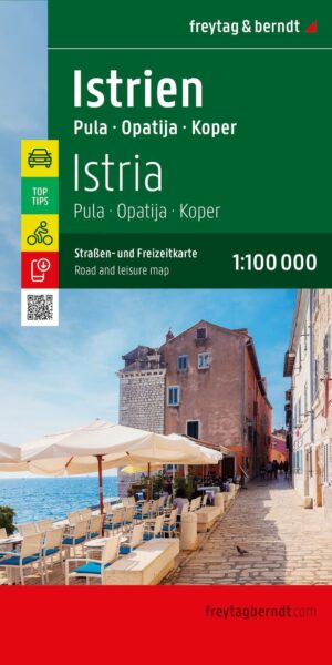 Istrië wegenkaart / overzichtskaart 1:100.000 9783991546757  Freytag & Berndt   Landkaarten en wegenkaarten Kroatië
