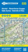 TAB-035  Ahrntal, Rieserfernergruppe | Tabacco wandelkaart 9788883152061  Tabacco Tabacco 1:25.000  Wandelkaarten Zuid-Tirol, Dolomieten