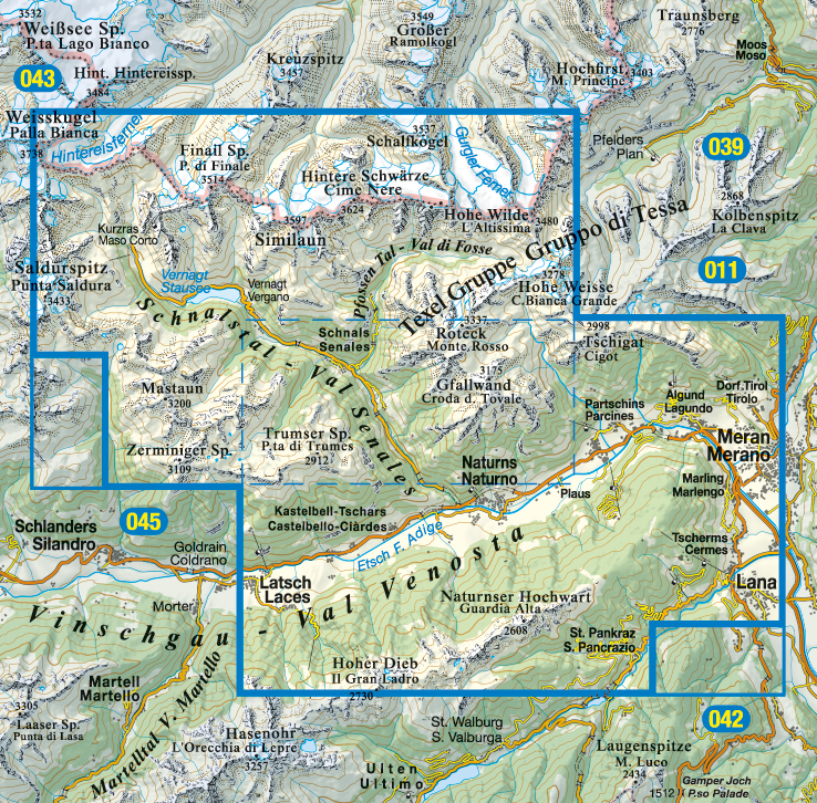 TAB-004 Val Senales | Tabacco wandelkaart TAB-04 9788883152184 Tabacco Tabacco 1:25.000 Wandelkaarten Zuid-Tirol, Dolomieten TAB-004 Val Senales | Tabacco wandelkaart TAB-04 9788883152184 Tabacco Tabacco 1:25.000 Wandelkaarten Zuid-Tirol, Dolomieten