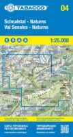 TAB-004  Val Senales | Tabacco wandelkaart TAB-04 9788883152184  Tabacco Tabacco 1:25.000  Wandelkaarten Zuid-Tirol, Dolomieten