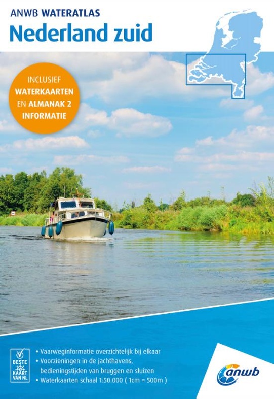 Wateratlas Nederland Zuid 9789018054083 ANWB ANWB Waterkaarten Watersportboeken Zuid Nederland Wateratlas Nederland Zuid 9789018054083 ANWB ANWB Waterkaarten Watersportboeken Zuid Nederland