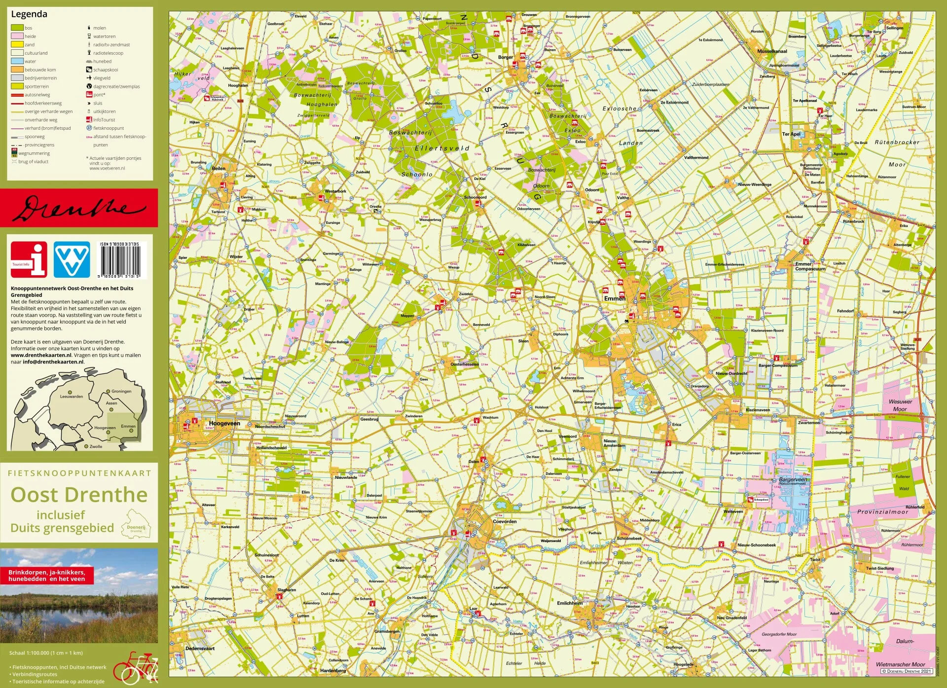 Fietsknooppuntenkaart van Oost Drenthe en het Duitse grensgebied 1:100.000 | DrentheKaarten 9789083137315 DrentheKaarten DrentheKaarten Fietsgidsen Drenthe Fietsknooppuntenkaart van Oost Drenthe en het Duitse grensgebied 1:100.000 | DrentheKaarten 9789083137315 DrentheKaarten DrentheKaarten Fietsgidsen Drenthe