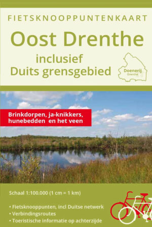 Fietsknooppuntenkaart van Oost Drenthe en het Duitse grensgebied 1:100.000 | DrentheKaarten 9789083137315 DrentheKaarten DrentheKaarten   Fietsgidsen Drenthe