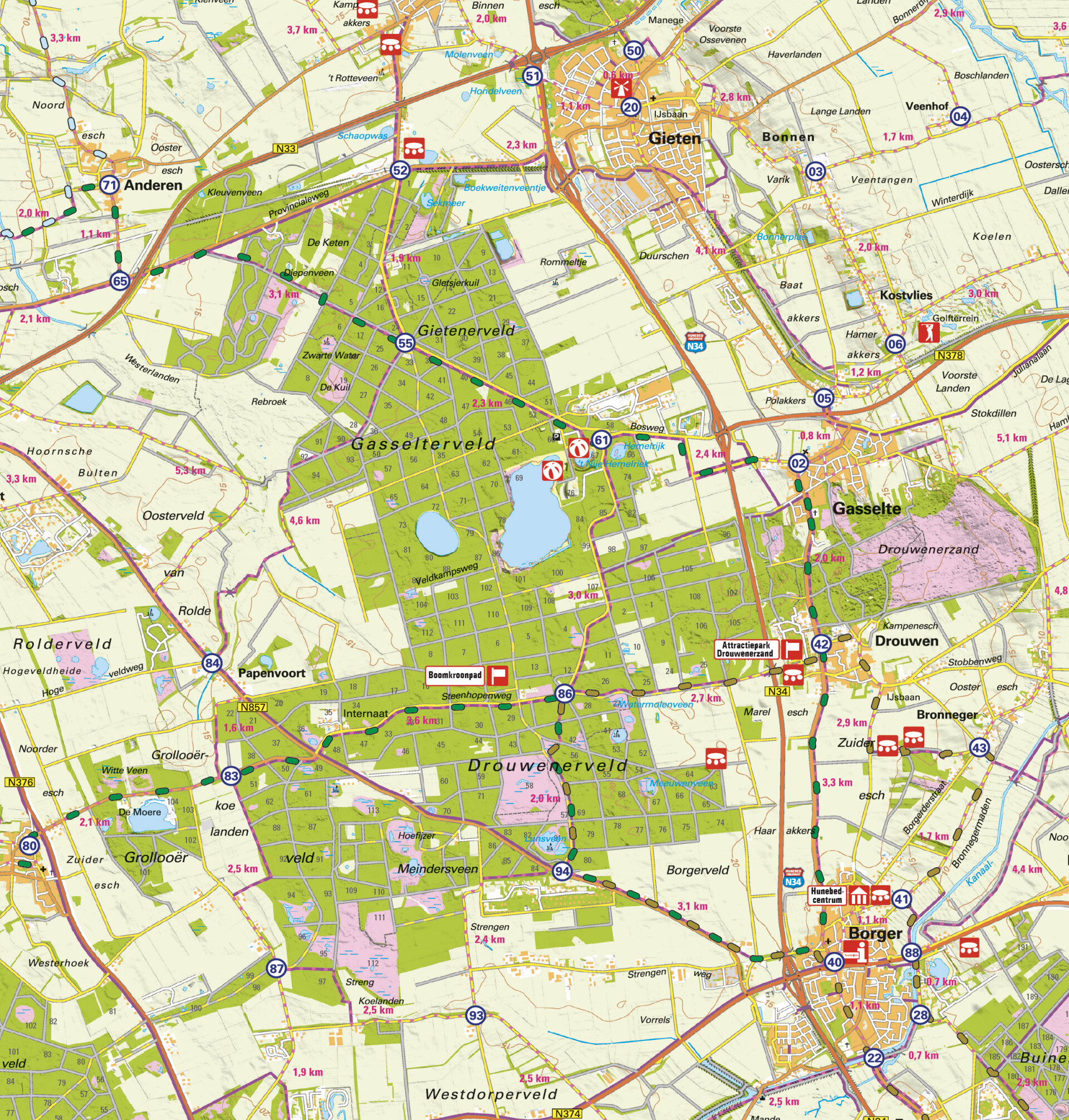 Fietskaart De Hondsrug 1:50.000 | DrentheKaarten 9789083137391 DrentheKaarten DrentheKaarten Fietsgidsen Drenthe Fietskaart De Hondsrug 1:50.000 | DrentheKaarten 9789083137391 DrentheKaarten DrentheKaarten Fietsgidsen Drenthe