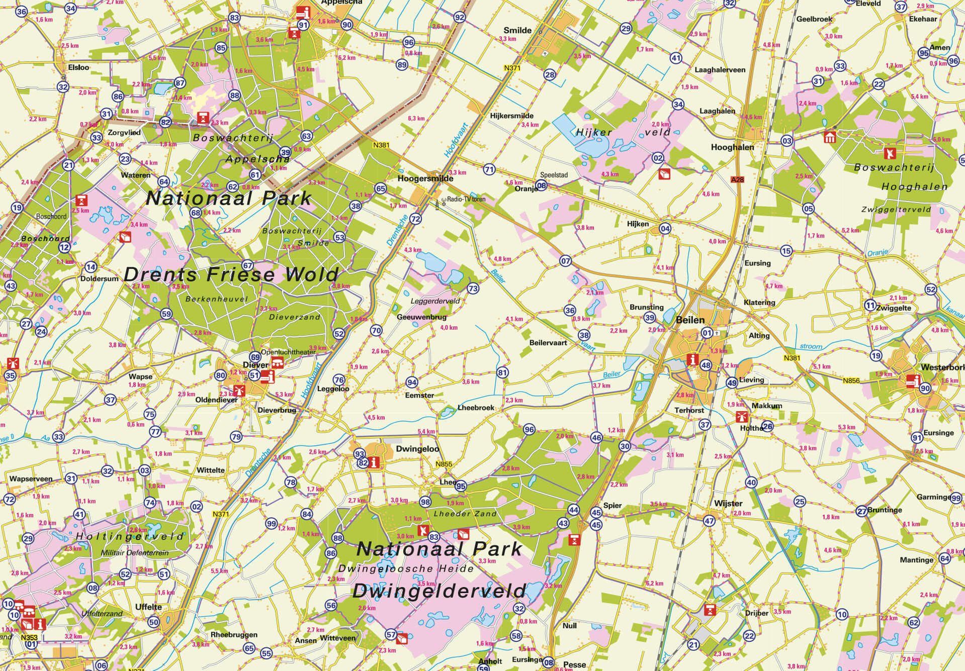 Fietskaart De Hondsrug 1:50.000 | DrentheKaarten 9789083137391 DrentheKaarten DrentheKaarten Fietsgidsen Drenthe Fietskaart De Hondsrug 1:50.000 | DrentheKaarten 9789083137391 DrentheKaarten DrentheKaarten Fietsgidsen Drenthe
