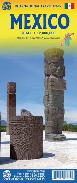 ITM Mexico  | landkaart, autokaart 1:2.000.000 9781771294874  International Travel Maps   Landkaarten en wegenkaarten Mexico (en de Maya-regio)