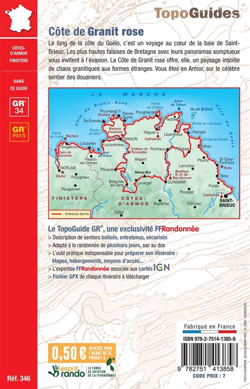 TG-346 Côte de Granit Rose | wandelgids GR34 9782751413858 FFRP topoguides à grande randonnée Meerdaagse wandelroutes, Wandelgidsen Bretagne TG-346 Côte de Granit Rose | wandelgids GR34 9782751413858 FFRP topoguides à grande randonnée Meerdaagse wandelroutes, Wandelgidsen Bretagne