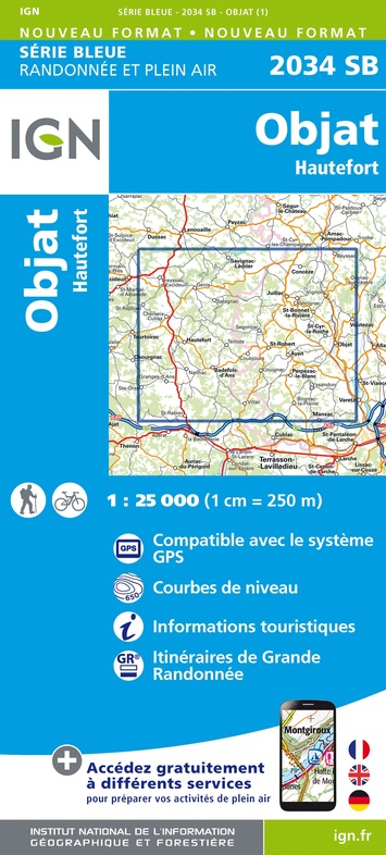 SB-2034 Hautefort, Objat | wandelkaart 1:25.000 9782758548294 IGN IGN 25 Dordogne Wandelkaarten Dordogne SB-2034 Hautefort, Objat | wandelkaart 1:25.000 9782758548294 IGN IGN 25 Dordogne Wandelkaarten Dordogne