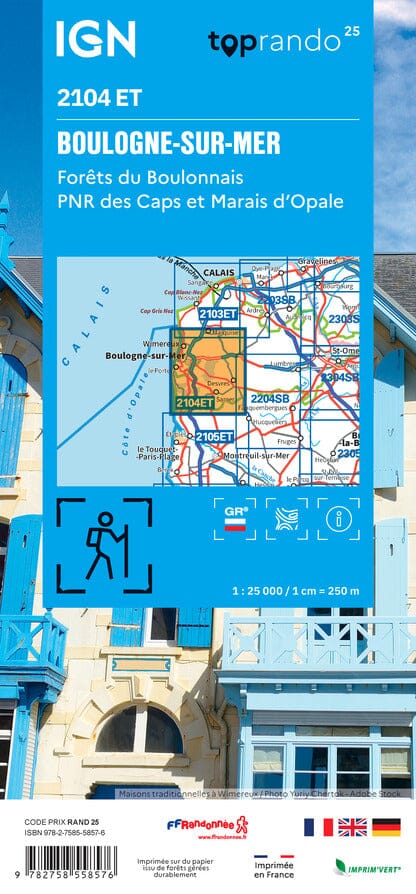 wandelkaart 2104ET Boulogne-sur-Mer 1:25.000 9782758558576 IGN IGN 25 Picardië & Nord Wandelkaarten Picardie, Nord wandelkaart 2104ET Boulogne-sur-Mer 1:25.000 9782758558576 IGN IGN 25 Picardië & Nord Wandelkaarten Picardie, Nord