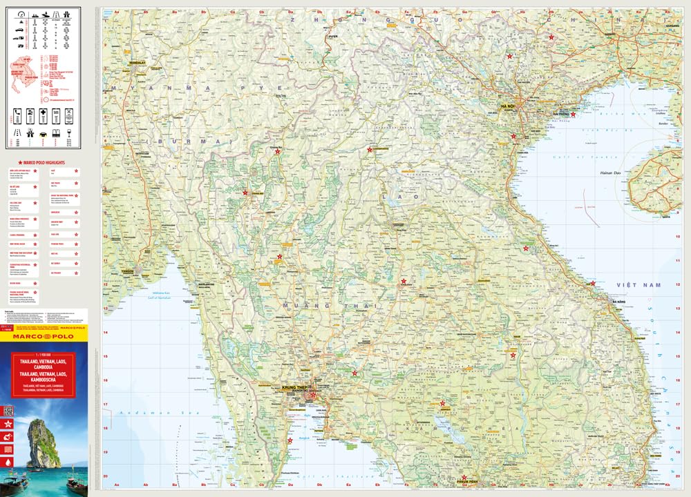 wegenkaart / overzichtskaart Thailand / Vietnam / Myanmar / Laos / Cambodja 9783575023407 Marco Polo Landkaarten en wegenkaarten Zuid-Oost Azië wegenkaart / overzichtskaart Thailand / Vietnam / Myanmar / Laos / Cambodja 9783575023407 Marco Polo Landkaarten en wegenkaarten Zuid-Oost Azië