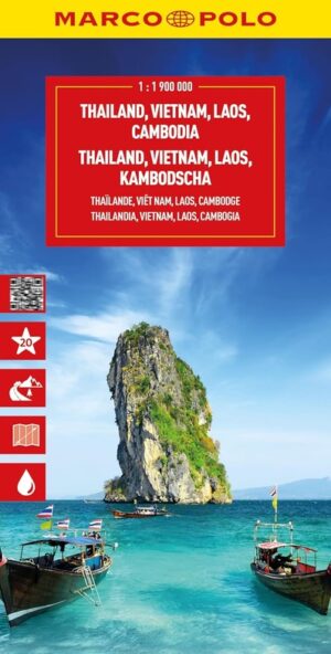 wegenkaart / overzichtskaart Thailand / Vietnam / Myanmar / Laos / Cambodja 9783575023407  Marco Polo   Landkaarten en wegenkaarten Zuid-Oost Azië