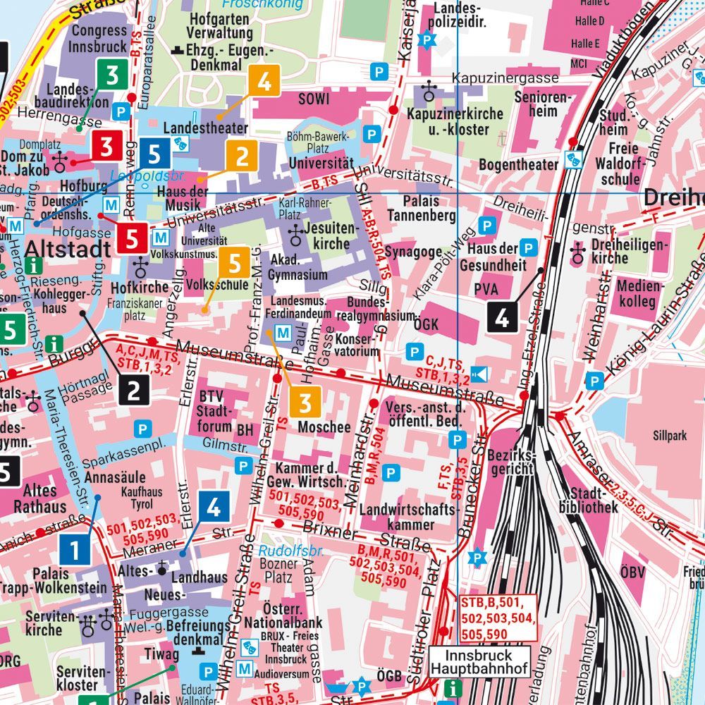 stadsplattegrond Innsbruck 1:8.000 9783707920918 Freytag & Berndt Stadsplattegronden Tirol stadsplattegrond Innsbruck 1:8.000 9783707920918 Freytag & Berndt Stadsplattegronden Tirol
