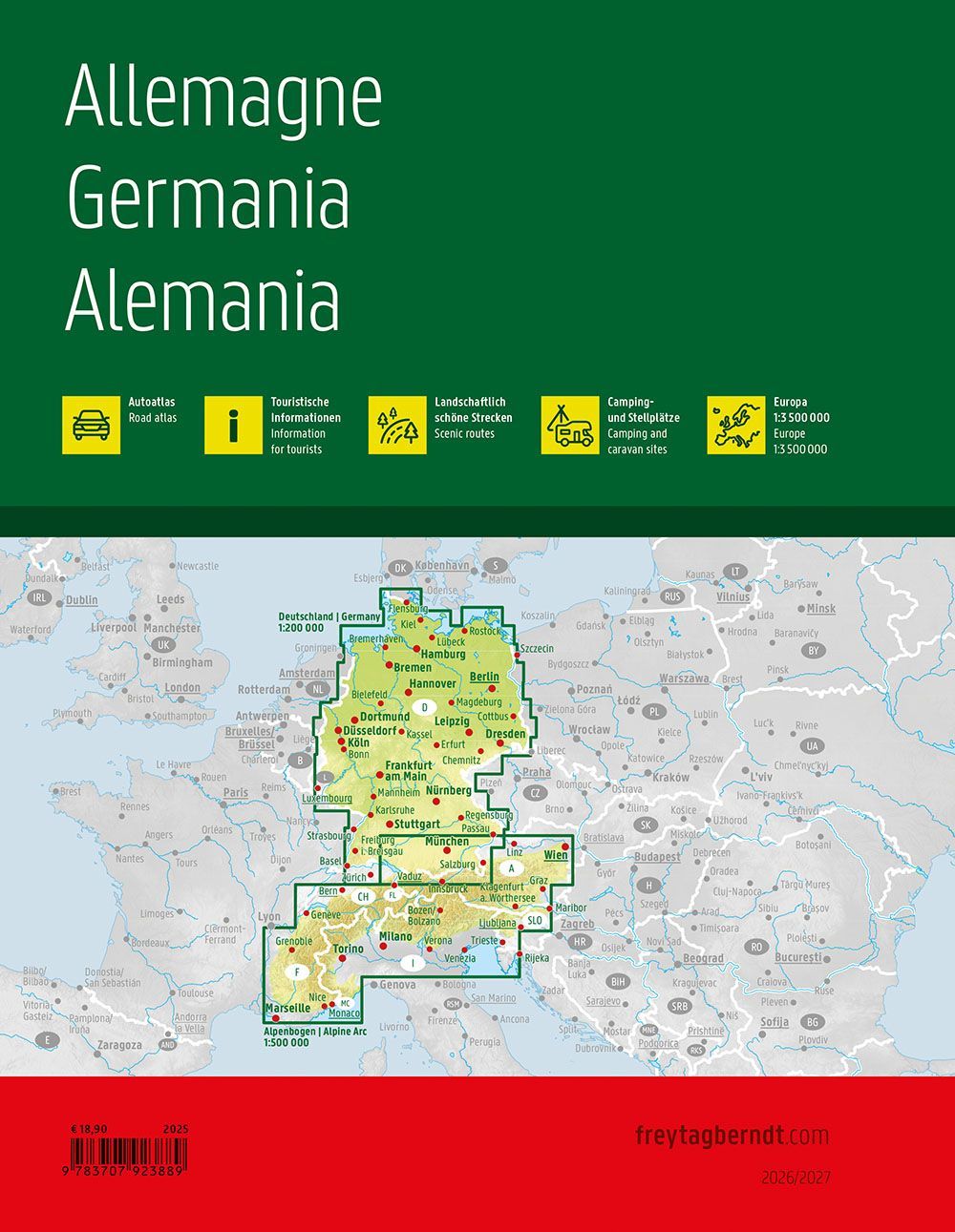 Deutschland, Österreich, Schweiz 1:200.000 9783707923889 Freytag & Berndt Wegenatlassen Wegenatlassen Duitsland Deutschland, Österreich, Schweiz 1:200.000 9783707923889 Freytag & Berndt Wegenatlassen Wegenatlassen Duitsland