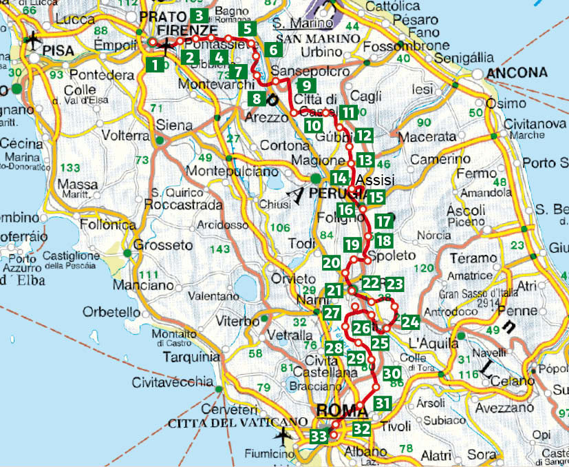 wandelgids Franziskusweg (Franciscusweg) Rother Wanderführer 9783763314140 Bergverlag Rother RWG Lopen naar Rome, Meerdaagse wandelroutes, Wandelgidsen Midden-Italië wandelgids Franziskusweg (Franciscusweg) Rother Wanderführer 9783763314140 Bergverlag Rother RWG Lopen naar Rome, Meerdaagse wandelroutes, Wandelgidsen Midden-Italië