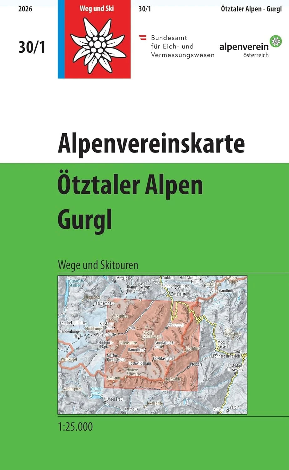 Alpenverein wandelkaart AV-30/1 Ötztaler Alpen/Gurgl 1:25.000 9783990661055 AlpenVerein Alpenvereinskarten Wandelkaarten Tirol Alpenverein wandelkaart AV-30/1 Ötztaler Alpen/Gurgl 1:25.000 9783990661055 AlpenVerein Alpenvereinskarten Wandelkaarten Tirol