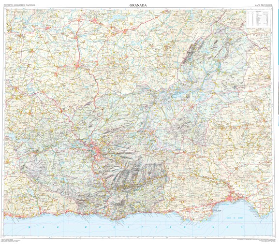Prov.: Granada 1:200.000 9788441699632 CNIG Provinciekaarten Spanje Landkaarten en wegenkaarten Prov. Málaga & Granada, Grazalema, Sierra Nevada Prov.: Granada 1:200.000 9788441699632 CNIG Provinciekaarten Spanje Landkaarten en wegenkaarten Prov. Málaga & Granada, Grazalema, Sierra Nevada