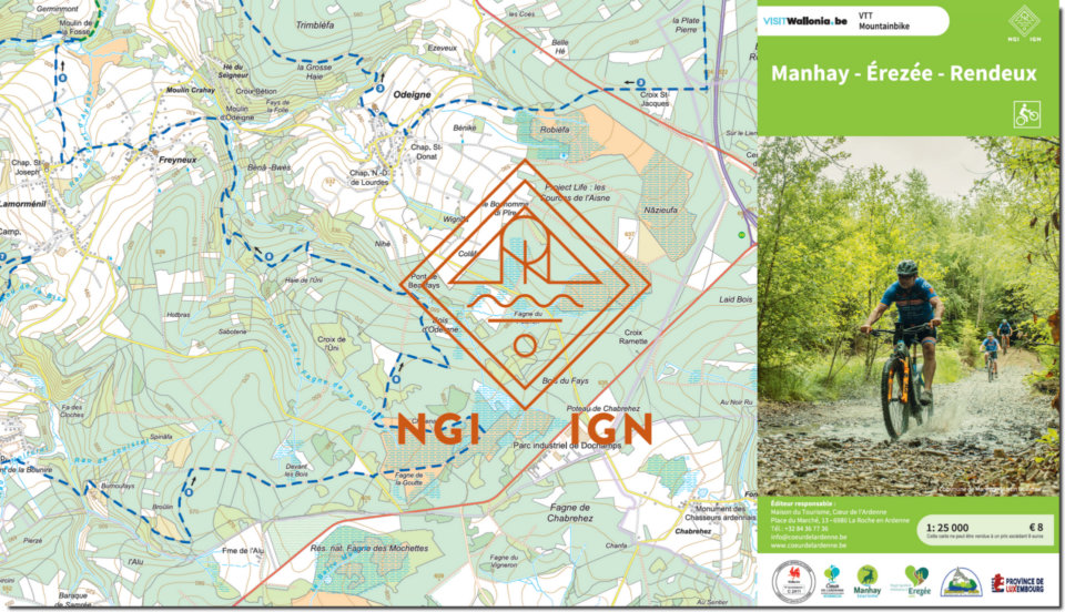 wandelkaart Érezée, Manhay 1:25.000 9789462357020 NGI / VVV NGI / VVV wandelkaarten Wandelkaarten Wallonië (Ardennen) wandelkaart Érezée, Manhay 1:25.000 9789462357020 NGI / VVV NGI / VVV wandelkaarten Wandelkaarten Wallonië (Ardennen)