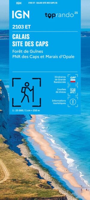 wandelkaart 2103ET Calais, Cap Gris Nez 1:25.000 9782758558569  IGN IGN 25 Picardië & Nord  Wandelkaarten Picardie, Nord
