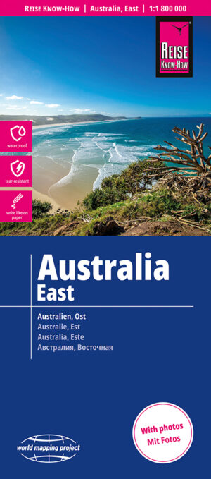 Australia East landkaart, wegenkaart 1:1.800.000 9783831775460  Reise Know-How Verlag WMP, World Mapping Project  Landkaarten en wegenkaarten Australië