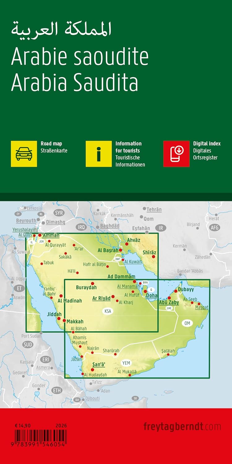 Saoedi-Arabië | autokaart, wegenkaart 1:1.500.000 9783991546054 Freytag & Berndt Landkaarten en wegenkaarten Saudi-Arabië Saoedi-Arabië | autokaart, wegenkaart 1:1.500.000 9783991546054 Freytag & Berndt Landkaarten en wegenkaarten Saudi-Arabië