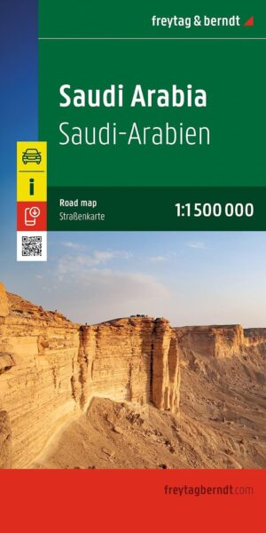 Saoedi-Arabië | autokaart, wegenkaart 1:1.500.000 9783991546054  Freytag & Berndt   Landkaarten en wegenkaarten Saudi-Arabië