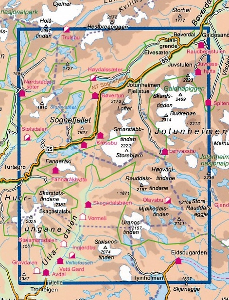 DNT-2505 Jotunheimen Vest | topografische wandelkaart 1:50.000 7046660025055 Nordeca Turkart Norge 1:50.000 Wandelkaarten Midden-Noorwegen DNT-2505 Jotunheimen Vest | topografische wandelkaart 1:50.000 7046660025055 Nordeca Turkart Norge 1:50.000 Wandelkaarten Midden-Noorwegen