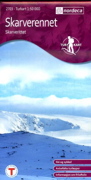DNT-2703 Skarverennet | topografische wandelkaart 1:50.000 7046660027035  Nordeca Turkart Norge 1:50.000  Wandelkaarten Zuid-Noorwegen