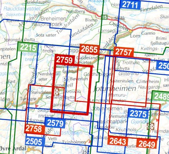 DNT-2759 Smørstabbtindan wandelkaart 1:25.000 * 7046660027592 Nordeca Turkart Norge Wandelkaarten Zuid-Noorwegen DNT-2759 Smørstabbtindan wandelkaart 1:25.000 * 7046660027592 Nordeca Turkart Norge Wandelkaarten Zuid-Noorwegen