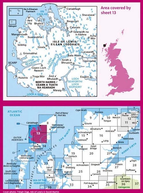 LR-013 West Lewis + North Harris | topografische wandelkaart 9780319261118 Ordnance Survey Landranger Maps 1:50.000 Wandelkaarten Skye & the Western Isles LR-013 West Lewis + North Harris | topografische wandelkaart 9780319261118 Ordnance Survey Landranger Maps 1:50.000 Wandelkaarten Skye & the Western Isles