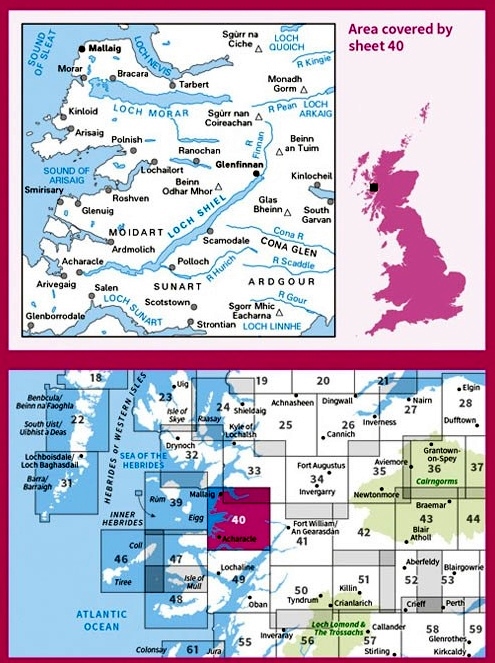 LR-040 Mallaig + Glenfinnan, Loch Shiel | topografische wandelkaart 9780319261385 Ordnance Survey Landranger Maps 1:50.000 Wandelkaarten de Schotse Hooglanden (ten noorden van Glasgow / Edinburgh) LR-040 Mallaig + Glenfinnan, Loch Shiel | topografische wandelkaart 9780319261385 Ordnance Survey Landranger Maps 1:50.000 Wandelkaarten de Schotse Hooglanden (ten noorden van Glasgow / Edinburgh)