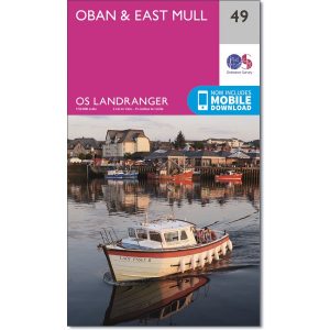 LR-049  Oban + East Mull | topografische wandelkaart 9780319261477  Ordnance Survey Landranger Maps 1:50.000  Wandelkaarten de Schotse Hooglanden (ten noorden van Glasgow / Edinburgh)