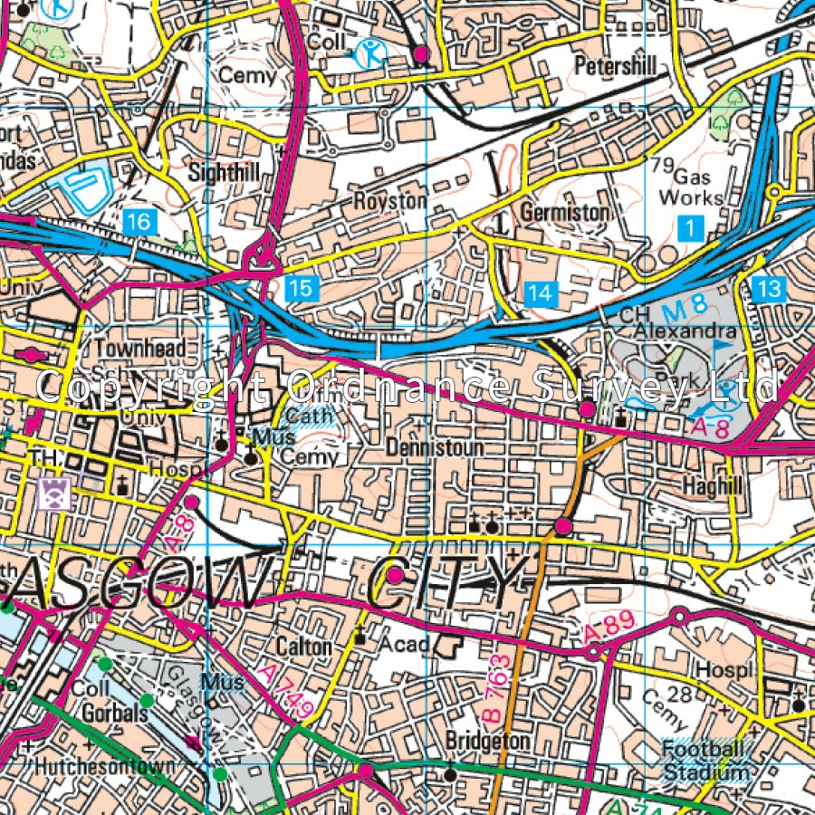 LR-064 Glasgow, Motherwell + Airdrie | topografische wandelkaart 9780319261620 Ordnance Survey Landranger Maps 1:50.000 Wandelkaarten Glasgow LR-064 Glasgow, Motherwell + Airdrie | topografische wandelkaart 9780319261620 Ordnance Survey Landranger Maps 1:50.000 Wandelkaarten Glasgow