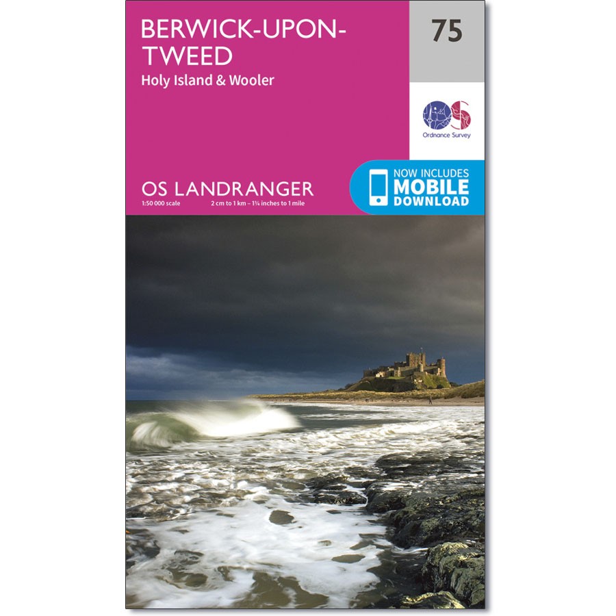 LR-075  Berwick upon Tweed | topografische wandelkaart 9780319261736  Ordnance Survey Landranger Maps 1:50.000  Wandelkaarten Noordoost-Engeland