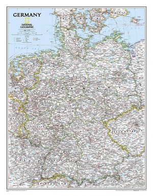 Duitsland 1:1.380.000 9780792249672  National Geographic   Wandkaarten Duitsland