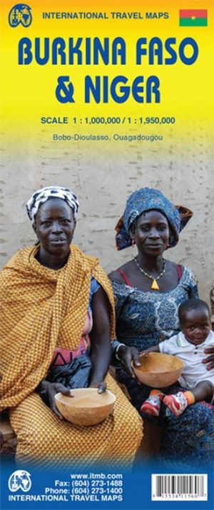 ITM Burkina Faso | landkaart, autokaart 1: 1000.0000 9781553411567  International Travel Maps   Landkaarten en wegenkaarten Mauritanië, Mali, Burkina Faso