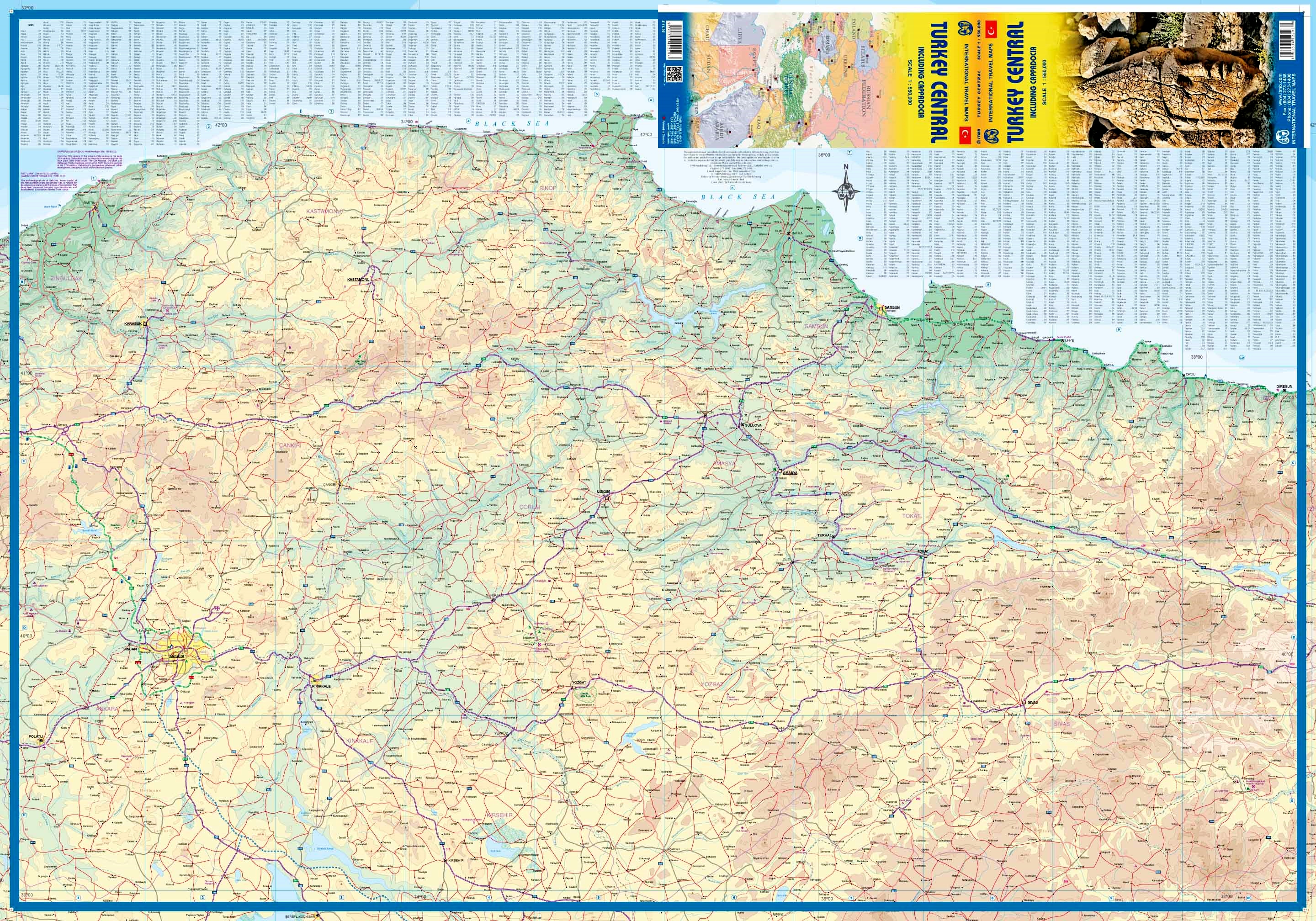 ITM Centraal-Turkije & Cappadocië | landkaart, autokaart 1:550.000 9781553412298 International Travel Maps Landkaarten en wegenkaarten Turkije (overig), Anatolië, Cappadocië ITM Centraal-Turkije & Cappadocië | landkaart, autokaart 1:550.000 9781553412298 International Travel Maps Landkaarten en wegenkaarten Turkije (overig), Anatolië, Cappadocië