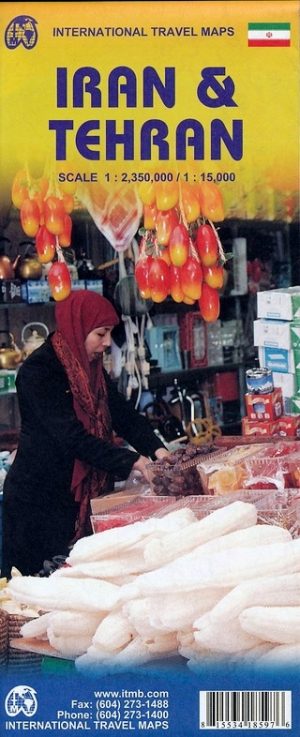 ITM Iran | landkaart, autokaart 1:1.800.000 9781553418597  International Travel Maps   Landkaarten en wegenkaarten Iran