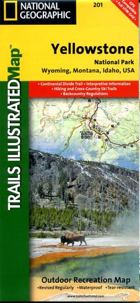 TI201  Yellowstone National Park 1:168.500 9781566952958  National Geographic / Trails Illustrated Nat.Park/Recr.Series  Landkaarten en wegenkaarten, Wandelkaarten Washington, Oregon, Idaho, Wyoming, Montana