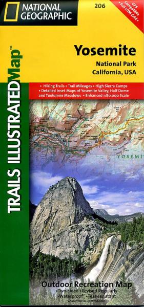 NP206  Yosemite National Park 1:125.000 9781566952996  National Geographic / Trails Illustrated Nat.Park/Recr.Series  Wandelkaarten California, Nevada